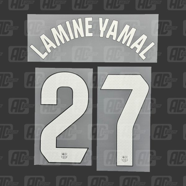 LAMINE YAMAL 27 - Official FC Barcelona 2023/2024 Home La Liga Name and Numbering