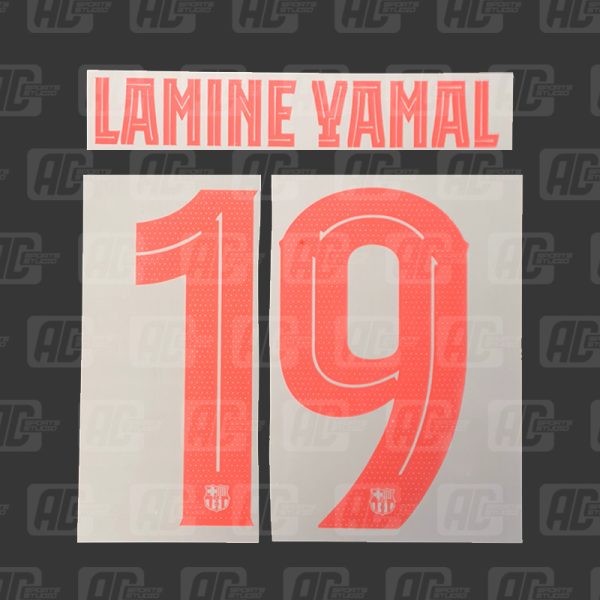 LAMINE YAMAL 19 - Official FC Barcelona 2024/2025 Away Cup Printing