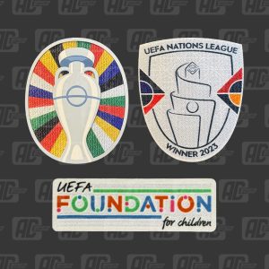 Official EURO 2024 Sleeve Patches + Nations League 2023 Winner Set - For Spain