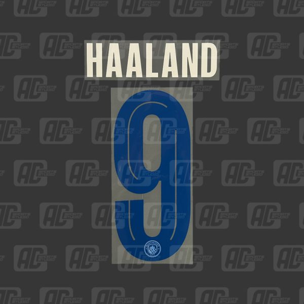 HAALAND 9 - Official Manchester City 2023/2024 Home Cup Printing