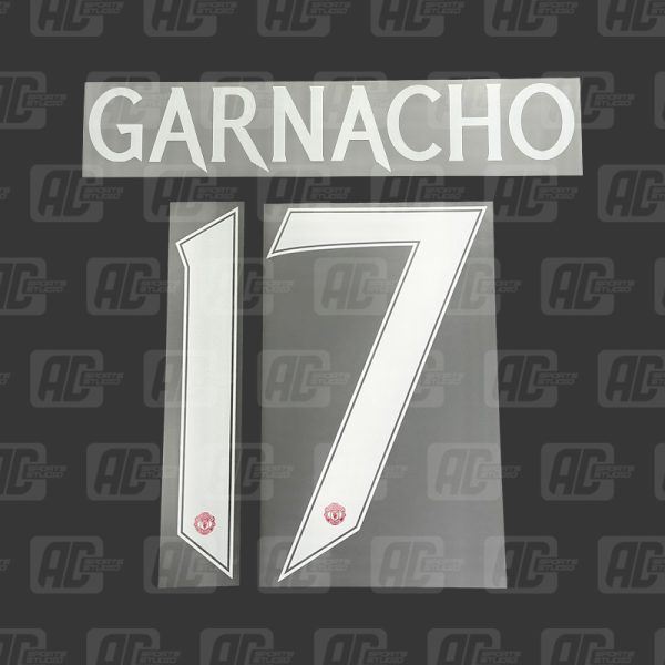 GARNACHO 17 - Official Manchester United 2024/2025 Home Cup Printing