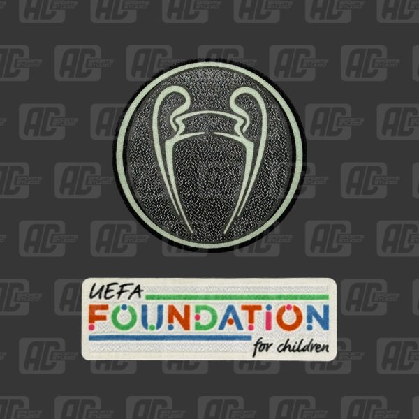 Official Sporting iD UEFA UCL Starball Titleholder + UEFA Foundation Patch Set